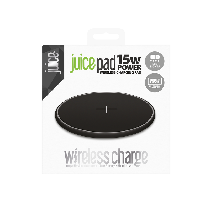 Juice 15W Wireless Charging Pad – Black